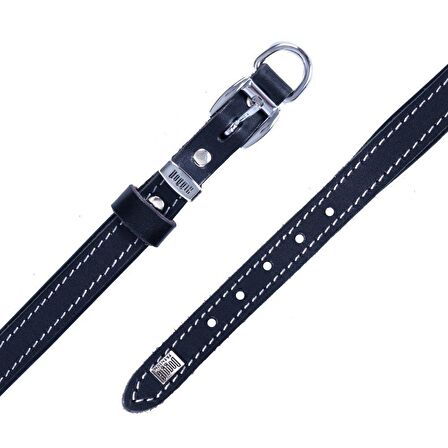 Doggie Yumuşak Firstclass Deri Boyun Tasması Siyah 1,5x25-30 Cm 