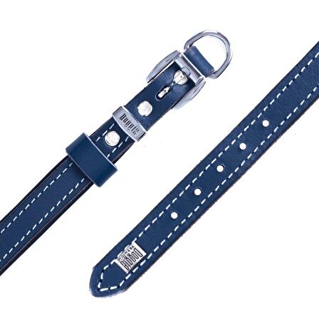 Doggie Yumuşak Firstclass Deri Boyun Tasma Royalblue 1,5x25-30 Cm 