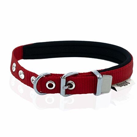 Doggie Comfort Yumuşak Dokuma Köpek Boyun Tasması S 1.5x20-25cm Kırmızı