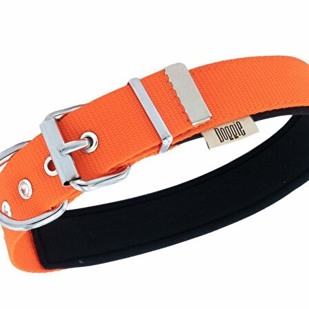 Doggie Comfort Yumuşak Dokuma Köpek Boyun Tasması L 3x47-55cm Turuncu