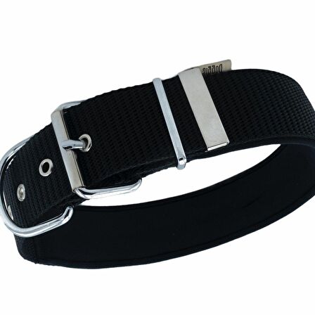 Doggie Konfor Seri Dokuma Köpek Boyun Tasması 5x55-65cm Siyah