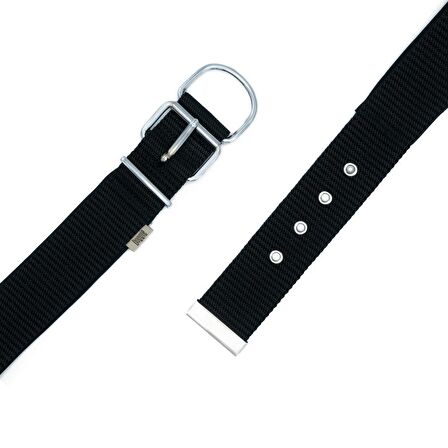 Doggie Konfor Seri Dokuma Köpek Boyun Tasması 5x55-65cm Siyah