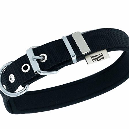 Doggie Çivi Desenli Köpek Tasması 2,5*50 cm Siyah