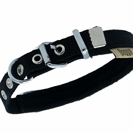 Doggie Polar Dokumadan El Yapımı Köpek Boyun Tasması 1,5x20-25cm Siyah