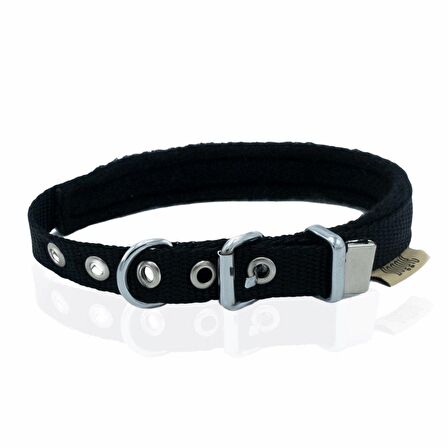 Doggie Polar Dokumadan El Yapımı Köpek Boyun Tasması 1,5x20-25cm Siyah
