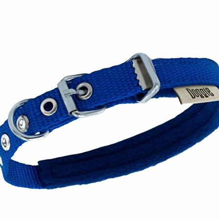 Doggie Polar Dokumadan El Yapımı Köpek Boyun Tasması 1,5x20-25cm Royal Mavi