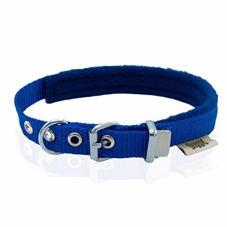 Doggie Polar Dokumadan El Yapımı Köpek Boyun Tasması 1,5x20-25cm Royal Mavi