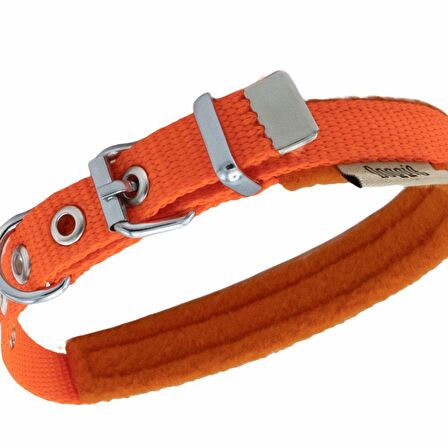 Doggie Polar Dokumadan El Yapımı Köpek Boyun Tasması 1,5x20-25cm Turuncu
