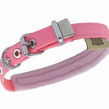 Doggie Polar Dokumadan El Yapımı Köpek Boyun Tasması 1,5x25-30cm Pembe