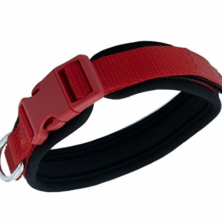 Doggie Havalı Dokumadan El Yapımı Köpek Boyun Tasması 2x35-45cm Kırmızı