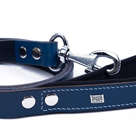 Doggie Konfor Klasik Deri Gezdirme Royalblue 2,5x120 Cm 