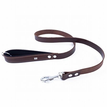 Doggie Softlu Deri Köpek Gezdirme Kayışı 3 cm*60 cm Kahverengi