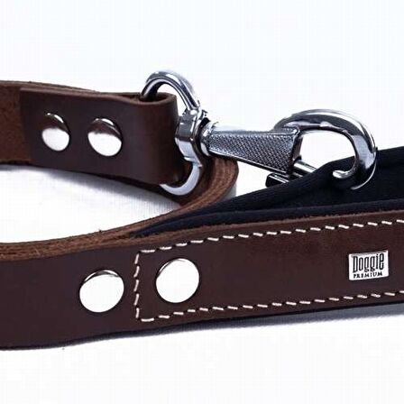 Doggie Softlu Deri Köpek Gezdirme Kayışı 3 cm*60 cm Kahverengi