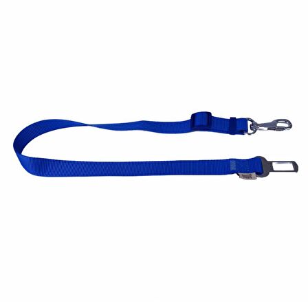 Doggie Dokumadan El Yapımı Köpek İçin Emniyet Kemerli Bağlantı Aparatı 2,5x50-80cm Royal Mavi