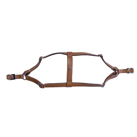 Doggie Konfor Ronın Deri Göğüs Tasması Camel 2x45 55 Cm 