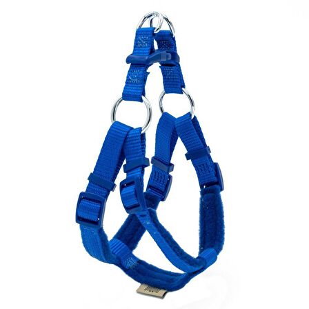 Doggie Polar Dokumadan El Yapımı Ronin Model Köpek Göğüs Tasması XS-1,5x35-45cm Royal Mavi