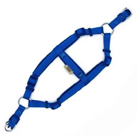 Doggie Polar Dokumadan El Yapımı Ronin Model Köpek Göğüs Tasması XS-1,5x35-45cm Royal Mavi