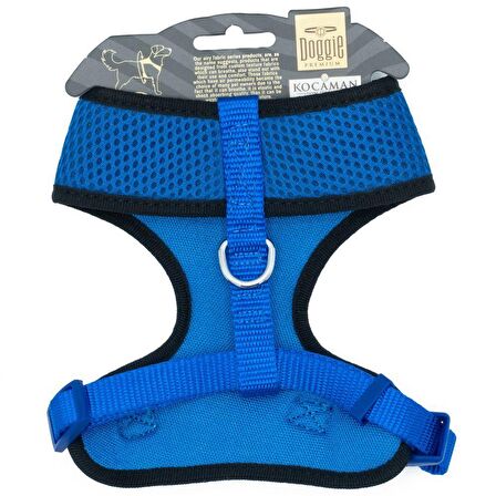 Doggie Dokuma Havalı Junıor Göğüs Tasması Royalblue 1,5x25-35 Cm 