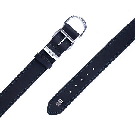 Doggie Yağlı Gerçek Deriden El Yapımı Köpek Boyun Tasması 3,5x52-60cm Yağ Yeşili