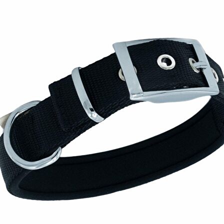 Doggie Elit Dokumadan El Yapımı Köpek Boyun Tasması 2,5x42-50cm Siyah