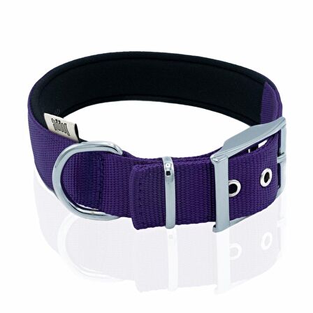 Doggie Elit Dokumadan El Yapımı Köpek Boyun Tasması 3x42-50cm Mor