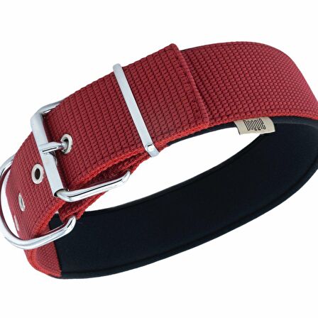 Doggie Elit Dokumadan El Yapımı Köpek Boyun Tasması 5x55-65cm Kırmızı