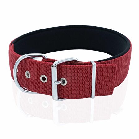 Doggie Elit Dokumadan El Yapımı Köpek Boyun Tasması 5x55-65cm Kırmızı