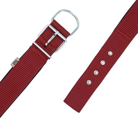 Doggie Elit Dokumadan El Yapımı Köpek Boyun Tasması 5x60-70cm Kırmızı