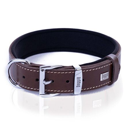 Doggie Deri Kemik Desenli Boyun Tasması S 4x47-55cm Kahverengi