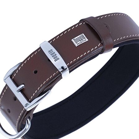Doggie Deri Pati Desenli Boyun Tasması S 4x47-55cm Kahverengi
