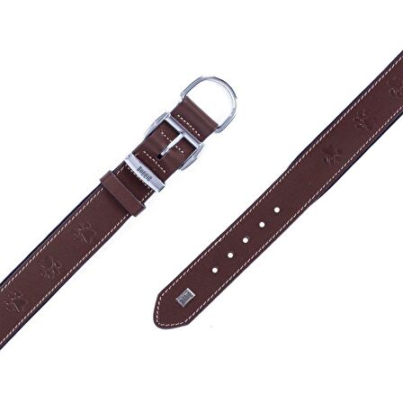 Doggie Deri Pati Desenli Boyun Tasması S 4x47-55cm Kahverengi