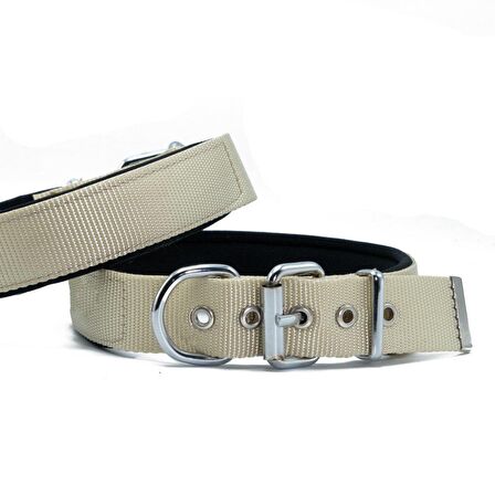 Doggie Comfort Yumuşak Dokuma Köpek Boyun Tasması M 3x42-50cm Haki