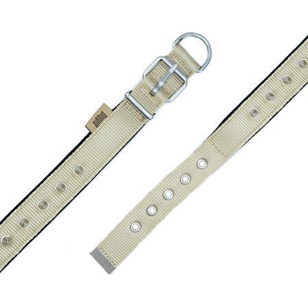 Doggie Konforlu Dokumadan El Yapımı Çivili Köpek Boyun Tasması 2,5x37-45cm K.Haki