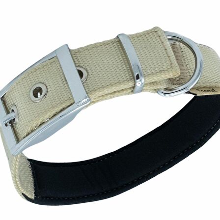 Doggie Elit Dokumadan El Yapımı Köpek Boyun Tasması 2,5x37-45cm K.Haki