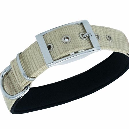 Doggie Elit Dokumadan El Yapımı Köpek Boyun Tasması 3x47-55cm K.Haki