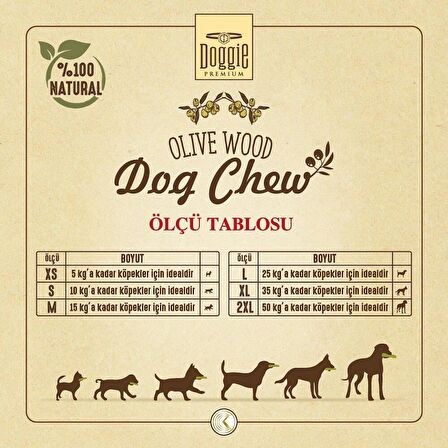 Doggie Doğal Zeytin Ağacı Çiğneme Oyuncağı S