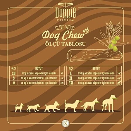 Doggie Doğal Zeytin Ağacı Köpek Çiğneme Oyuncağı Xlarge