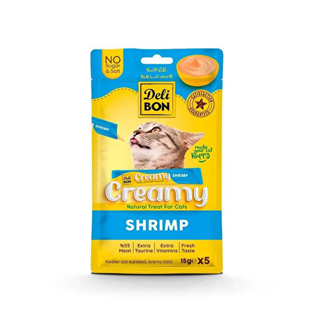 Delibon Creamy Ödül Maması Karidesli 15gr 5li Paket