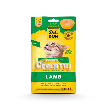 Delibon Creamy Ödül Maması Kuzulu 15gr 5li Paket