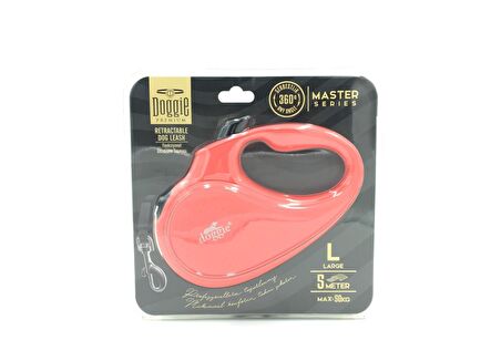 Doggie Otomatik Uzatma Tasması Master Seri Pembe M 25 Kg 5 Mt