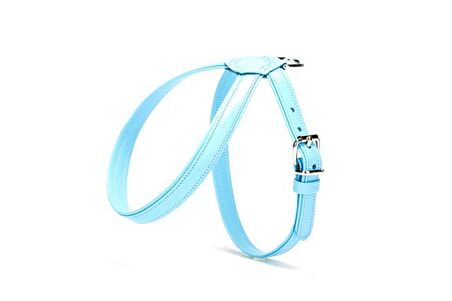Doggie Flotter El Yapımı Deri Köpek Göğüs Tasması 1,2 x 25 -35 cm Beyaz