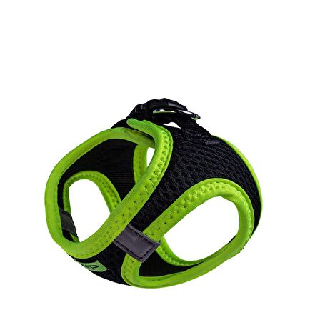 Doggie Havalı Dokuma Neon Serisi Küçük Irk Göğüs Tasması Sarı 3XS-22-26Cm