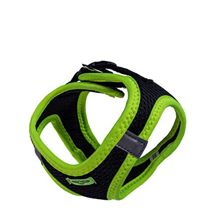 Doggie Havalı Dokuma Neon Serisi Küçük Irk Göğüs Tasması Sarı 2XS-26-30Cm