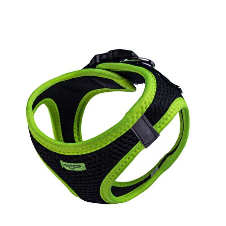 Doggie Havalı Dokuma Neon Serisi Küçük Irk Göğüs Tasması Sarı XS-30-34Cm