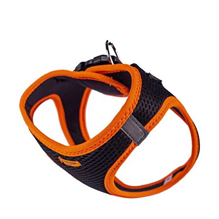 Doggie Havalı Dokuma Neon Serisi Küçük Irk Göğüs Tasması Turuncu M-38-44Cm