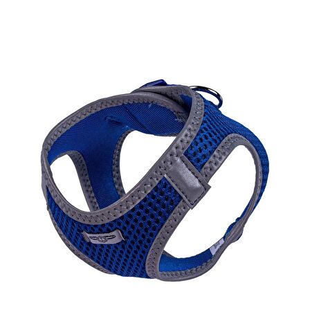 Doggie Havalı Dokuma Reflektör Serisi Küçük Irk Göğüs Tasması Mavi 2XS-26-30Cm