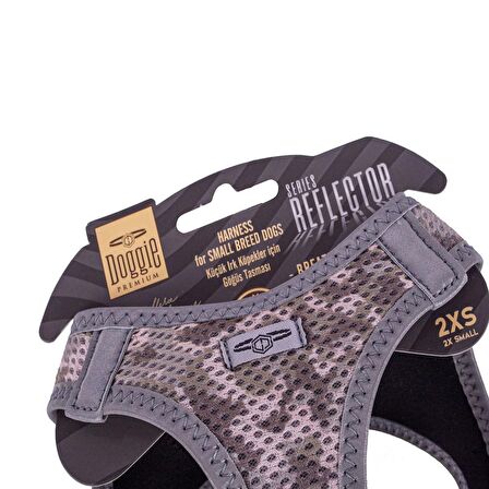 Doggie Havalı Dokuma Reflektör Serisi Küçük Irk Göğüs Tasması Kamuflaj 2XS-26-30Cm