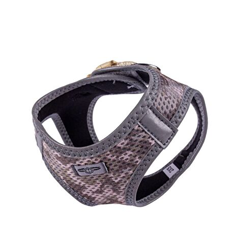 Doggie Havalı Dokuma Reflektör Serisi Küçük Irk Göğüs Tasması Kamuflaj 2XS-26-30Cm
