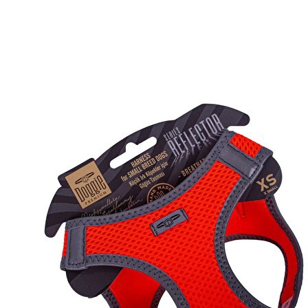 Doggie Havalı Dokuma Reflektör Serisi Küçük Irk Göğüs Tasması Turuncu XS-30-34Cm