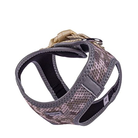 Doggie Havalı Dokuma Reflektör Serisi Küçük Irk Göğüs Tasması Kamuflaj XS-30-34Cm